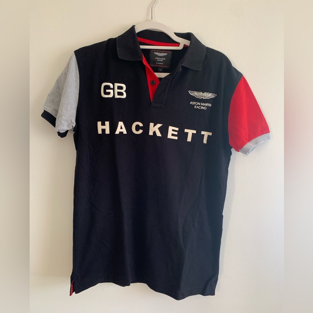 Hackett Aston Martin Racing polo size L EUC
